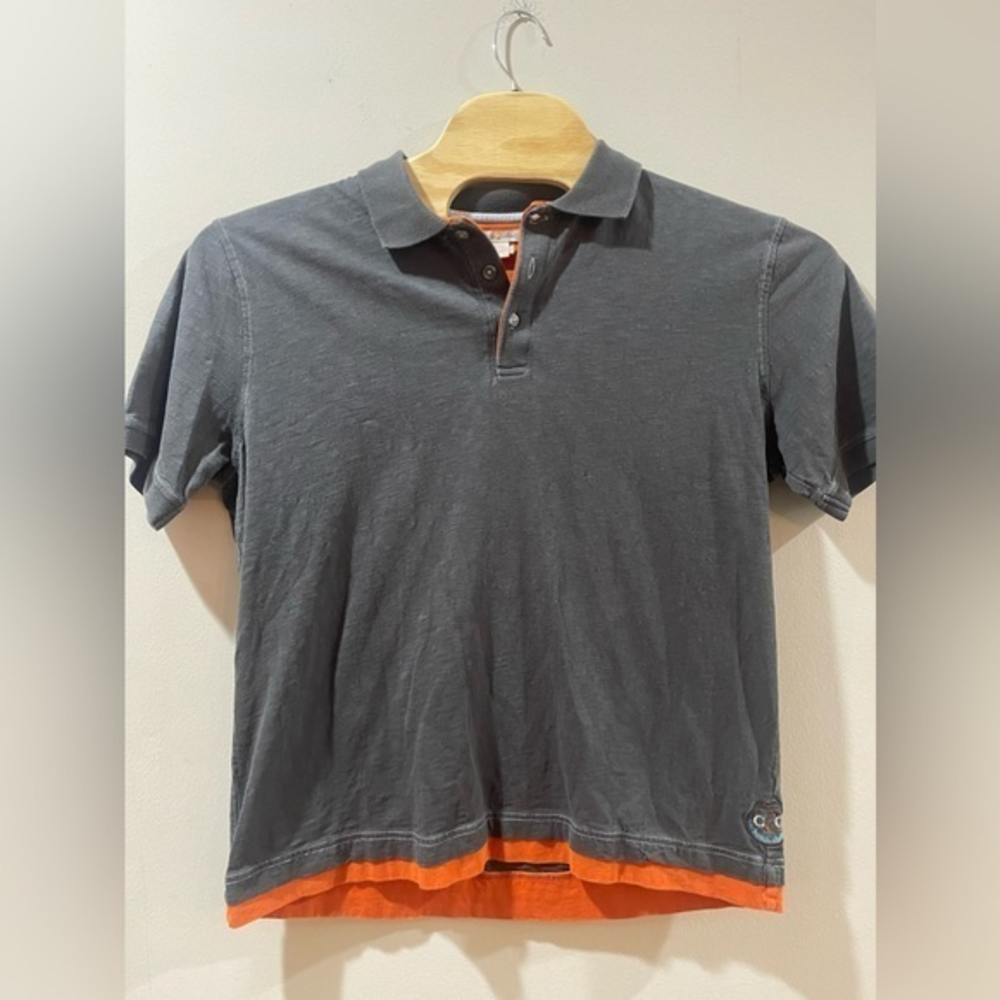 Carbon 2 Cobalt - Size L Gray‎ Polo Shirt Mens